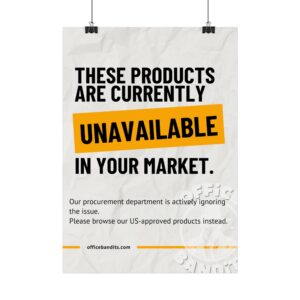 Products Unavailable in US. :(